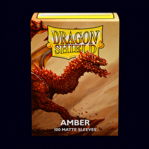 dragon shield amber 100 matte sleeves