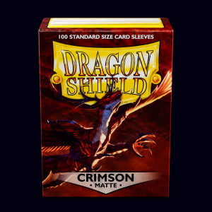 dragon shield crimson 100 matte sleeves