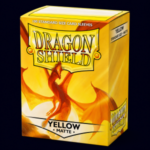 dragon shield yellow 100 matte sleeves