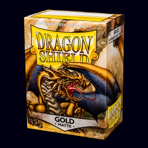 dragon shield gold 100 matte sleeves