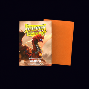 Dragon Shield. Japanese Size: Amber. 60 Matte Dual Sleeves
