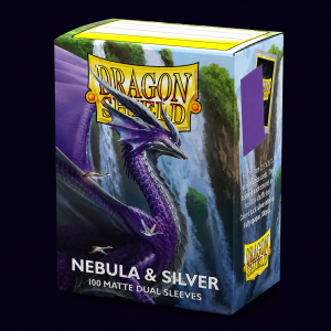 dragon shield nebula & silver 100 matte dual sleeves