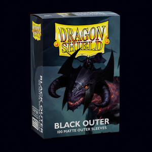 dragon shield black outer 100 matte outer sleeves