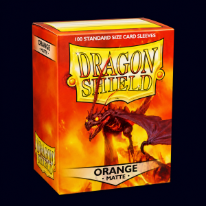 dragon shield orange 100 matte sleeves