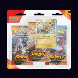 Pokemon TCG 3 pack blister chispas fulgurantes