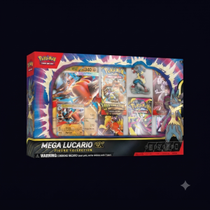 Pokemon TCG colección con figura mega-Lucario ex