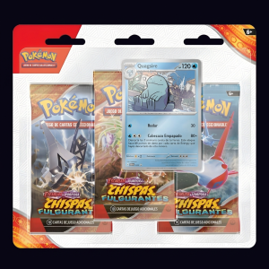 Pokemon TCG 3 pack blister chispas fulgurantes