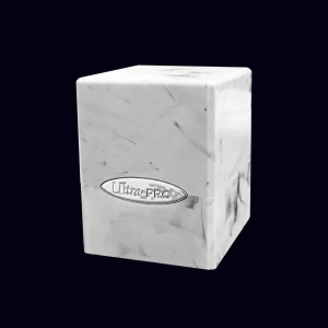 Ultra Pro. Marble Satin Cube (White Black). Deck Box